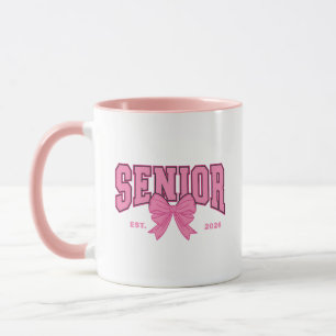 Caneca Formatura Feminina Coquette Senior 2026 Laço Rosa