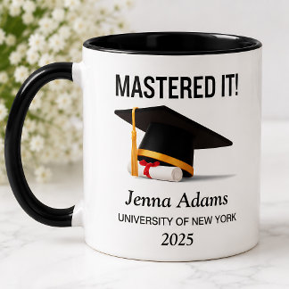 Caneca Formatura no Ensino Médio Personalizada com 'Maste