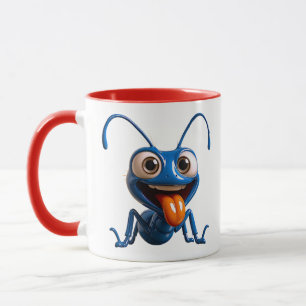 Caneca Formiga Azul Engraçada