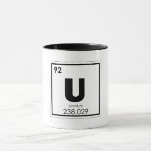 Caneca Fórmula de urânio da química do símbolo do