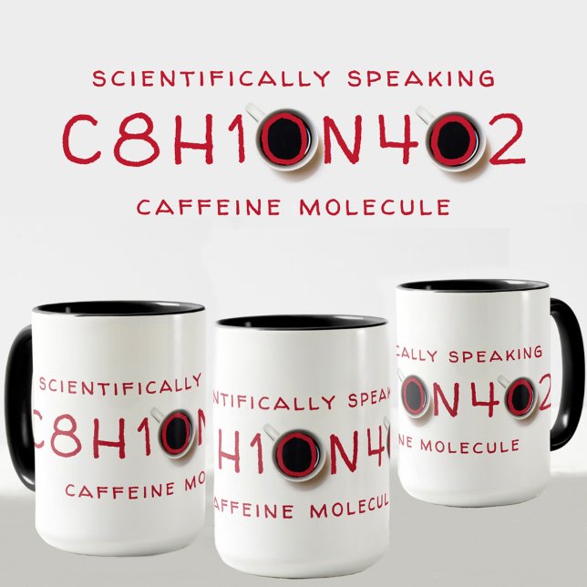 Caneca Fórmula Molecular da Cafeína (Criador carregado)