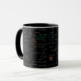 Caneca Fórmulas matemáticas coloridas