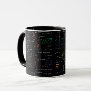 Caneca Fórmulas matemáticas coloridas