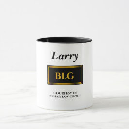 Caneca Foro Personalizado Traseiro/Dourado Office Mug