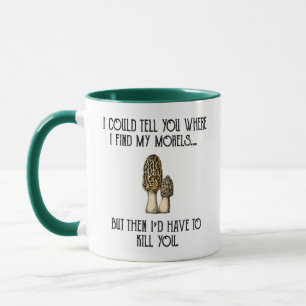 Caneca Forragem Engraçada de Caçadores de Cogumelo Morel