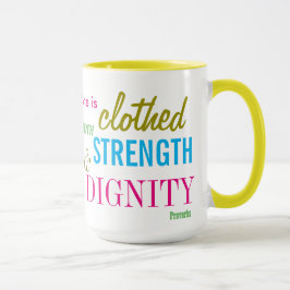 Caneca Forte Bíblia de Dignidade Verse Menina Inspiradora