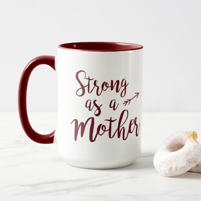 Caneca Forte como uma Mãe (Com Donut)