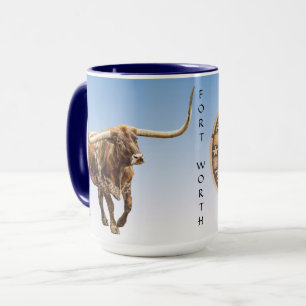 Caneca Forte Worth Stock Yards Texas Graphic, Mug