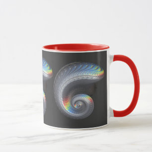 Caneca fóssil metálica surreal