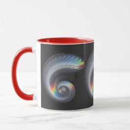 Caneca fóssil metálica surreal