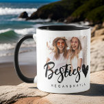 Caneca Foto BFF dos Melhores Amigos do Coração Moderno Gr<br><div class="desc">Design é composto por tipografia divertida e divertida com fontes sans serif e serif. Adicionar uma foto personalizada.</div>