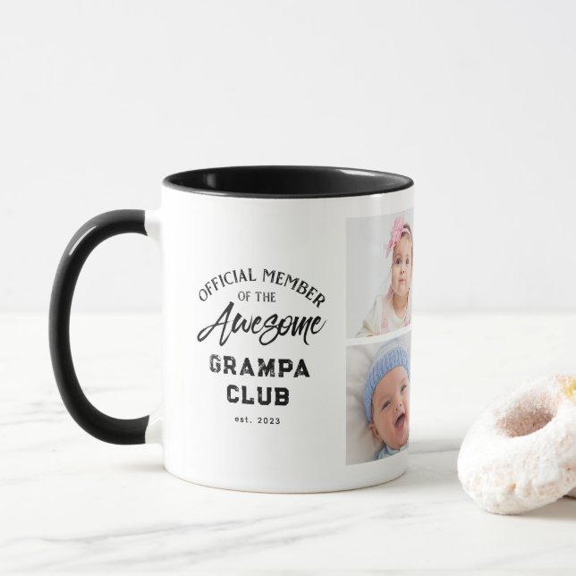 Caneca Foto Collage Incrível GRAMPA Mug (Com Donut)