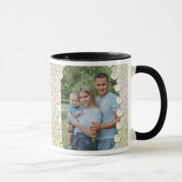 Caneca Foto com Brilho Personalizada Com Corações Decorat