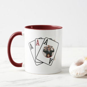 Caneca Foto com três aces: Crie o presente perfeito