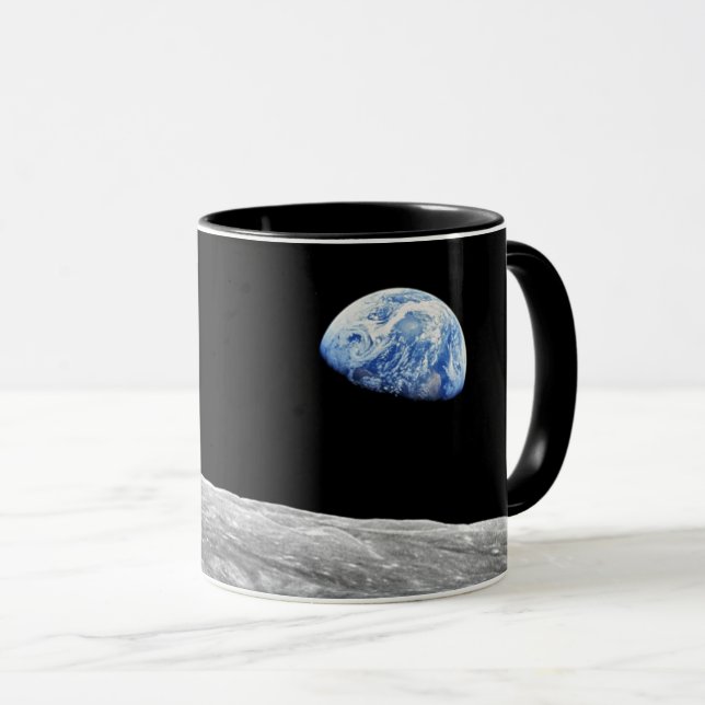 Caneca Foto da NASA Apollo 8 Earthrise Lua em Órbita Luna (Frente Esquerda)