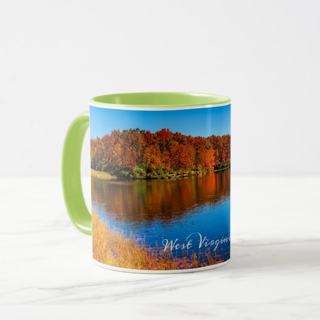 Caneca Foto da paisagem da Virgínia Ocidental (Frente Esquerda)