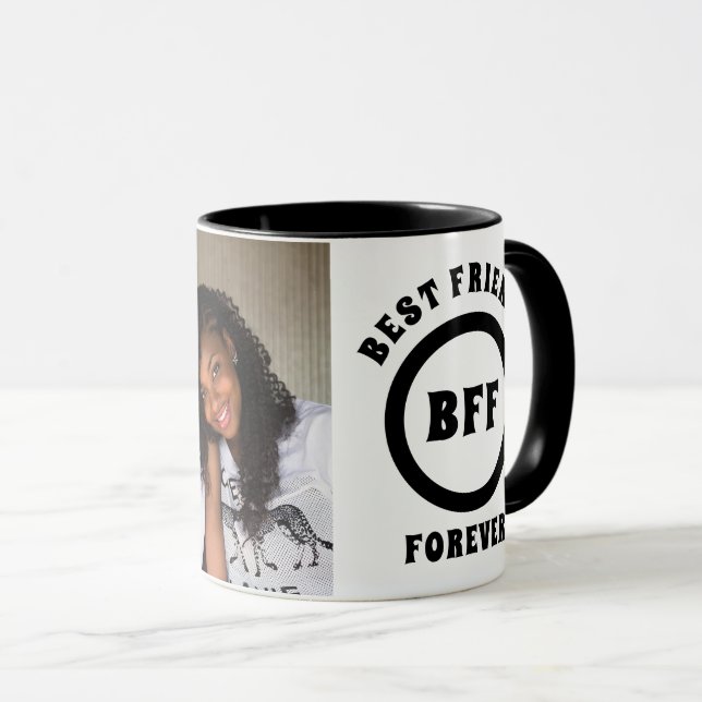 Caneca Foto de Amizade BFF Melhores Frends para Besties p (Frente Esquerda)
