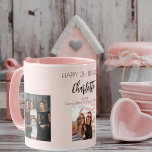 Caneca Foto de aniversário amigo cor-de-rosa<br><div class="desc">Um presente de amigos para a aniversário de 21 anos de uma mulher, celebrando sua vida com 3 fotos suas, de seus amigos, família, interesses ou animais de estimação. Personalize e adicione seu nome, 21 anos e seus nomes. Letras pretas coloridas. Um fundo cor-de-rosa brilhante, feminino, cor-de-rosa dourado. Seu nome...</div>