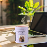 Caneca Foto de aniversário melhores amigos nomes violeta<br><div class="desc">Um presente de amigos para a aniversário de 21 anos de uma mulher, celebrando sua vida com 3 fotos suas, de seus amigos, família, interesses ou animais de estimação. Personalize e adicione seu nome, 21 anos e seus nomes. Um fundo colorido violeta e lavanda. O nome dela é escrito com...</div>