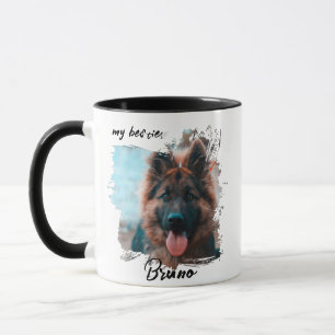 Caneca Foto de cachorro com tipografia personalizada fofa