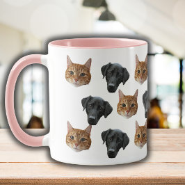 Caneca Foto de Cachorro de Gato Personalizado Moderno Fac