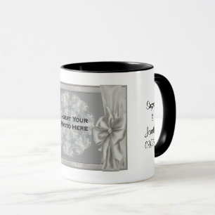 Caneca Foto de Casamento Prata Personalizada