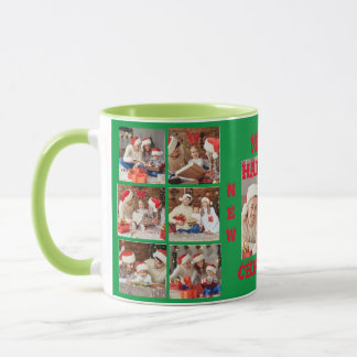 CANECA FOTO DE CHEIO FUNNADO COLLAGE MERRY NATMAS 2 VERDE