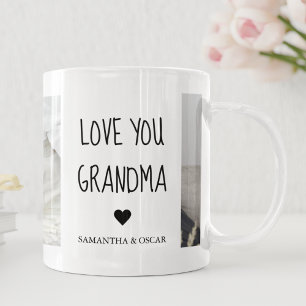 Caneca Foto de Colagem Moderna Ama Sua Avó Melhor Present