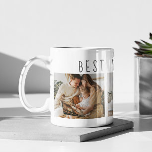 Caneca Foto de Colagem Moderna e Melhor Família Nunca Mel