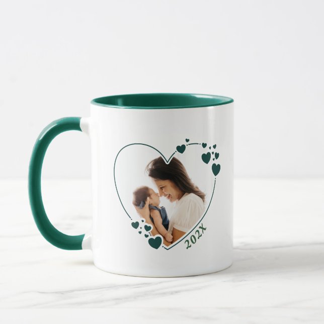 Caneca Foto de Corações Mug Hunter Verde (Esquerda)