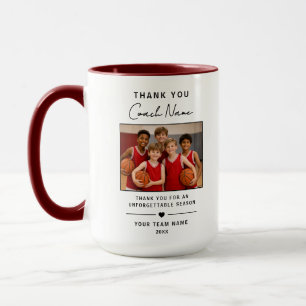 Caneca Foto de Equipe de Agradecimento ao Treinador Espor