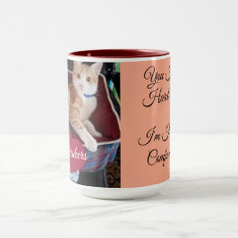 Caneca Foto de Gato, Citações, Coração, Nome
