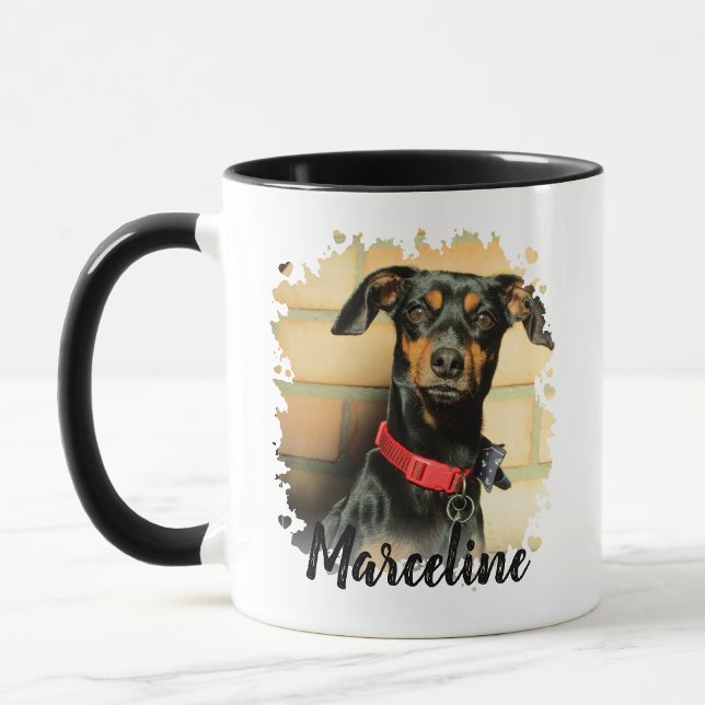 Caneca Foto de Gato de Pet Dog Personalizada com Nomes de (Custom Pet Photo Mug)