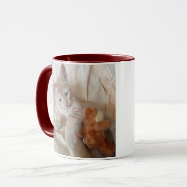 Caneca Foto de gato dia perfeito  (Frente Esquerda)