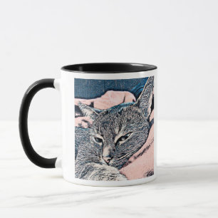 Caneca Foto de gato, gato, animal de estimação, gato en