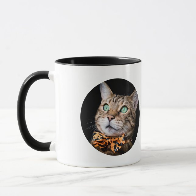 Caneca Foto de Gato Personalizada com Texto | Presente Pe (Esquerda)