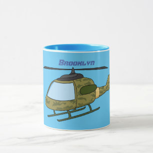 Caneca Foto de helicóptero de camoflagem do exército