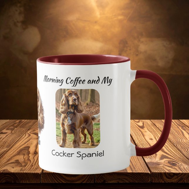 Caneca Foto de Lembrança Cocker Spaniel Personalizar (Criador carregado)