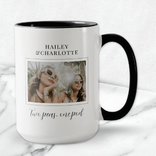 Caneca Foto de Natal de Melhores Amigos Minimalista Moder
