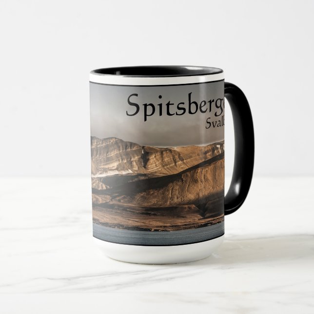 Caneca Foto de Paisagem de Svalbard (Frente Esquerda)