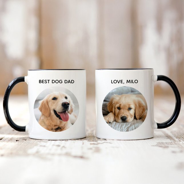 Caneca Foto de Pet do Melhor Pai de Cão Personalizado (Criador carregado)