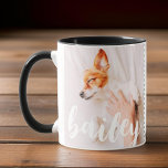 Caneca Foto de Pet Simples Elegante Reprodutiva Moderna<br><div class="desc">Este design simples e clássico é composto por tipografia serif e adiciona uma foto personalizada</div>