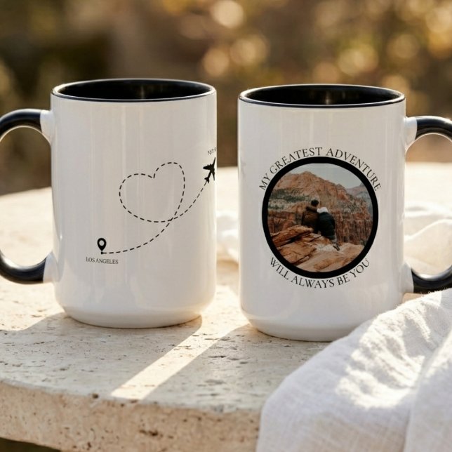 Caneca Foto de Relacionamento à Distância  (Long Distance Relationship Photo Mug)