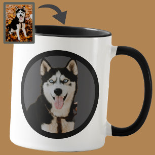 Caneca Foto de Sobremesa Preta Personalizada