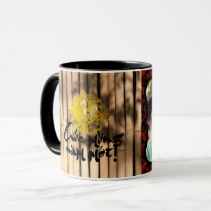 Caneca Foto decorativa Papercut Rooster Bamboo