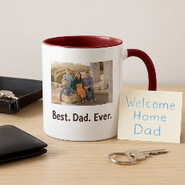 Caneca Foto divertida da família do melhor Pai