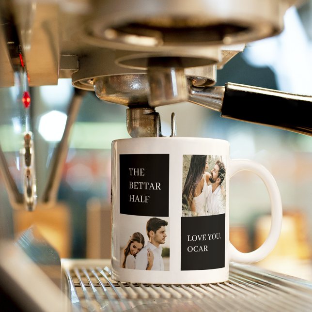 Caneca Foto do Casal de Colagem | Presente de Namorados (Criador carregado)