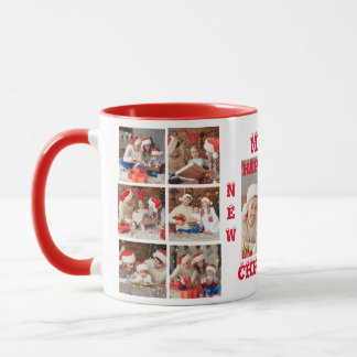 Caneca FOTO DO CHEIO FUNNADO MERRY NATMAS Mug vermelho 2