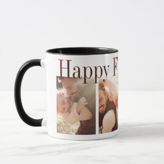 Caneca Foto do Dia do Pai Feliz, Collage Mug