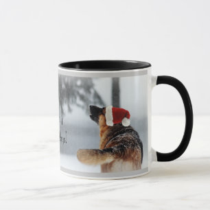 Caneca Foto do feriado do german shepherd